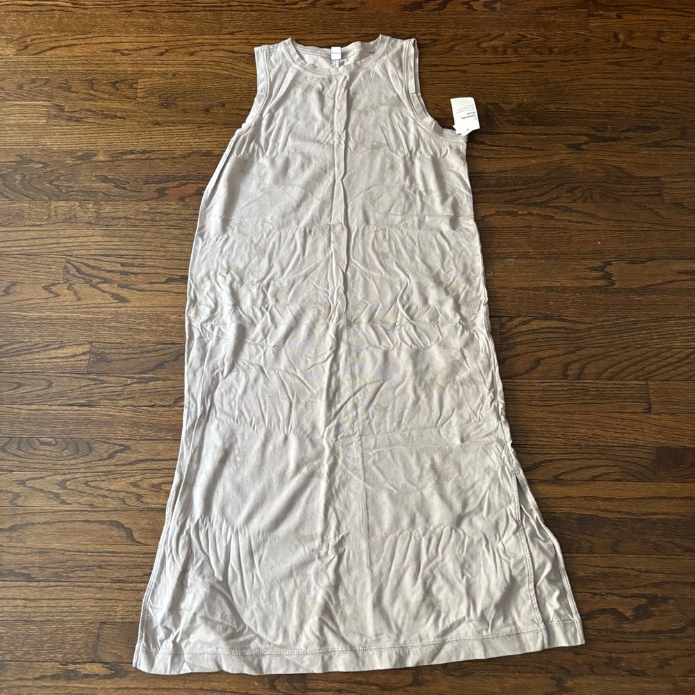 Old Navy Tan Brown Cotton Sleeveless Midi Shift Tank Dress L